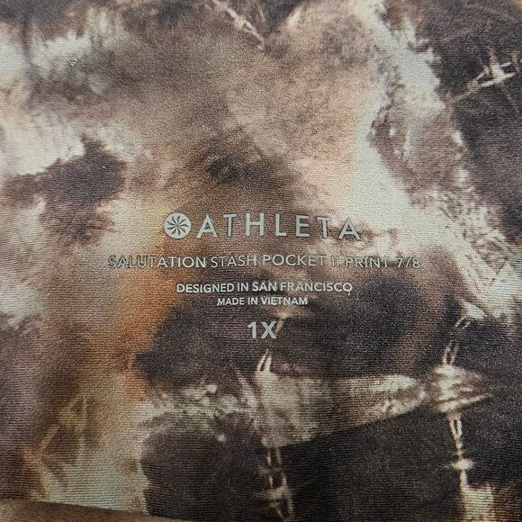 Athleta Salutation Stash Pocket Printed II Leggings Lot of 3 Womens Size 1X Yoga - Picture 13 of 16